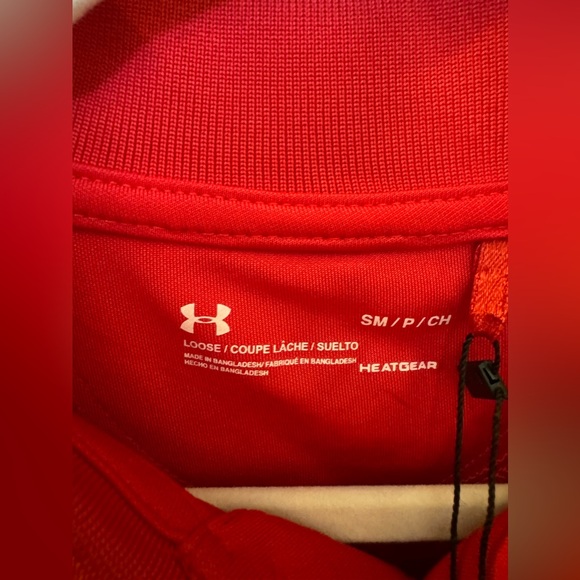 NWT Mens Under Armour Red polo size Small - Picture 4 of 6